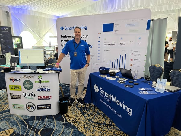 Tobe at the SmartMoving booth: Moving Titan 2025