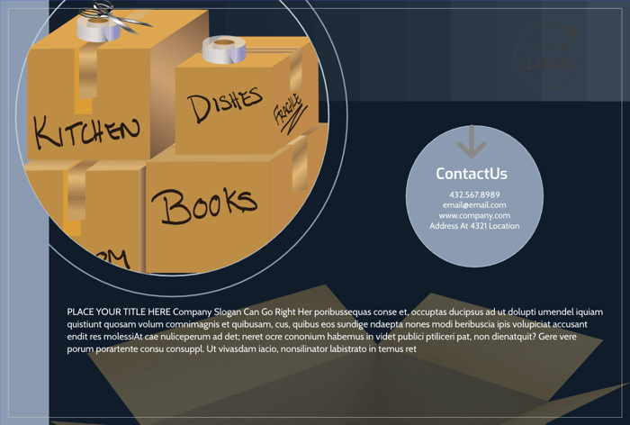 Premium moving service postcard template