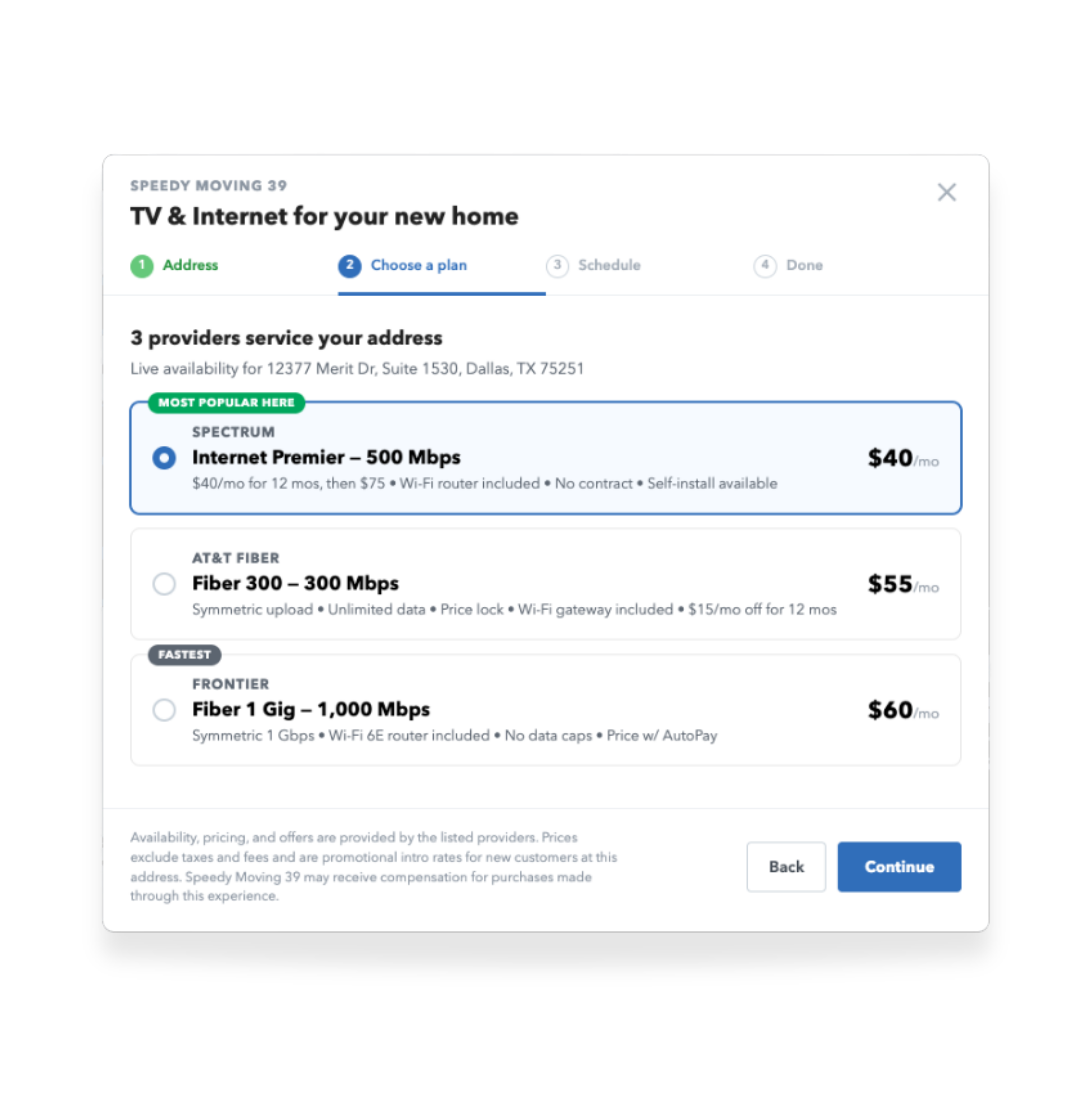 Updater Choose Plan
