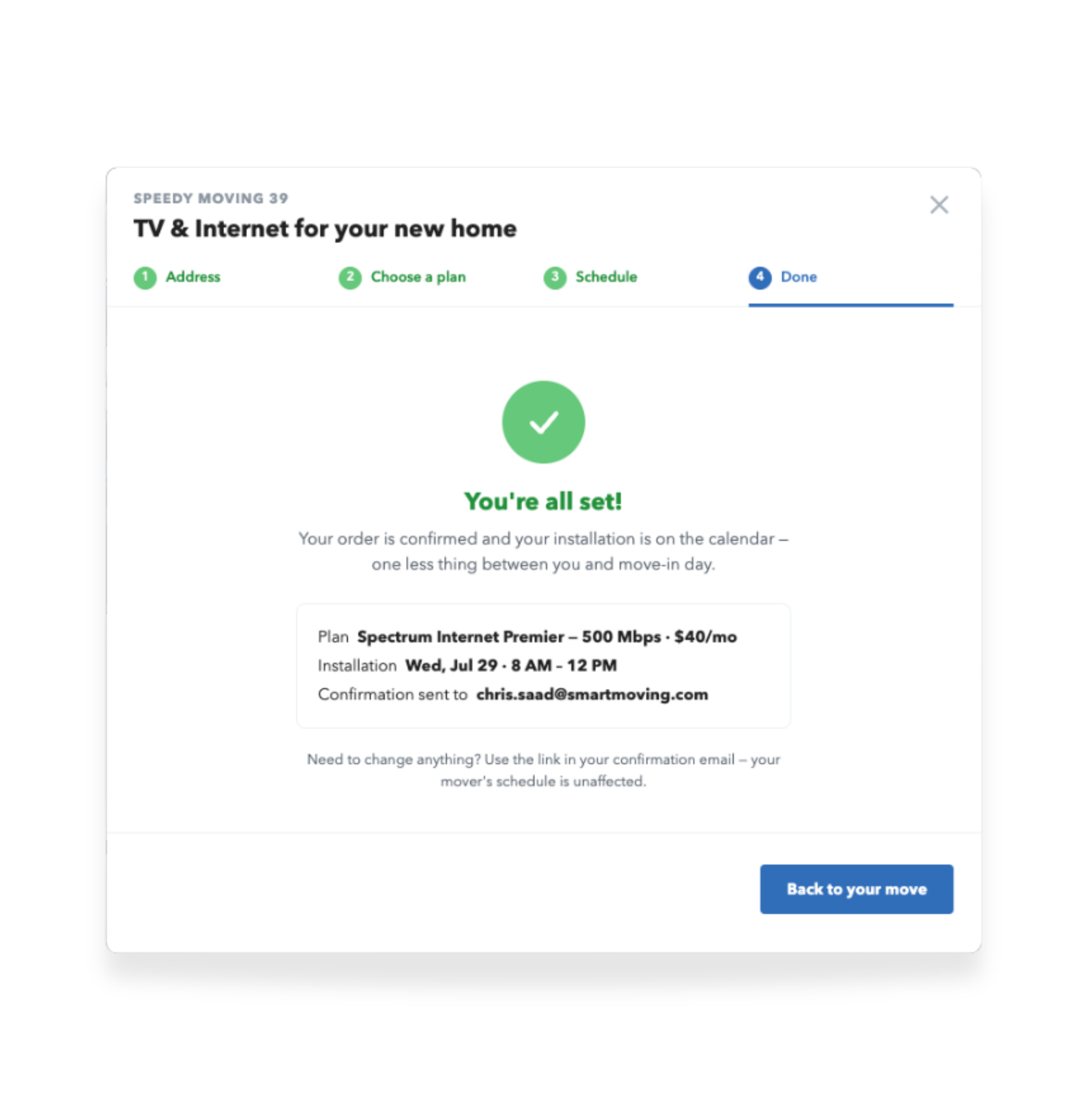 Updater Confirmation Screen
